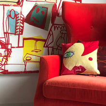 Load image into Gallery viewer, PENELOPE coussin carré déco OHP